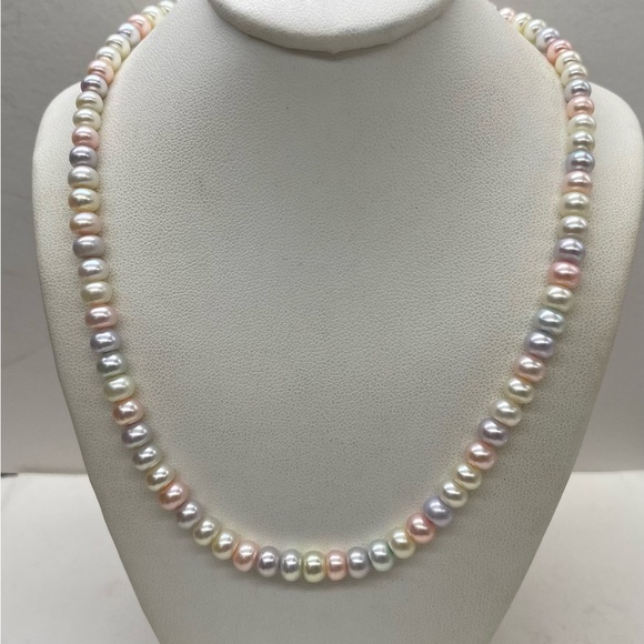 Genuine Multi Color Pearl Necklace - Picture 1 of 3